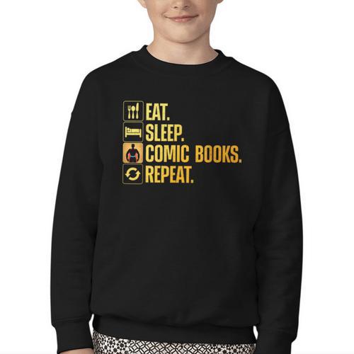 Cool Comic Books Art For Men Women Comic Book Lover Comics Youth Crewneck Sweatshirt - Bookorys