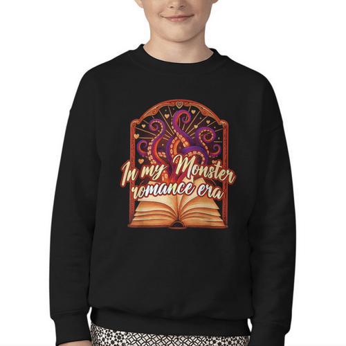 Dark Romance Smut Reader Spicy Book In My Monster Romance Youth Crewneck Sweatshirt - Bookorys CA