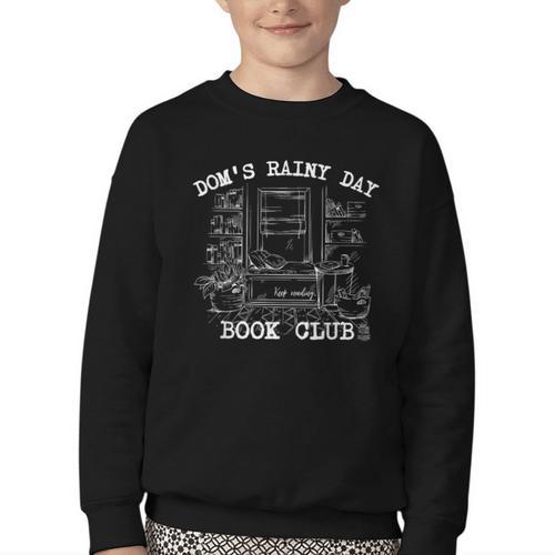 Dom's Rainy Day Book Club Youth Crewneck Sweatshirt - Bookorys AU