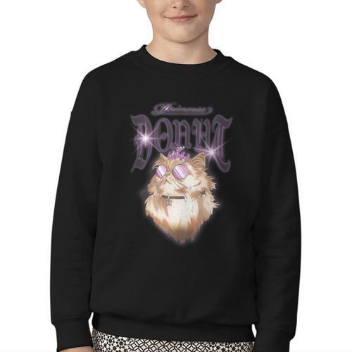 Dungeon Crawler Carl Airbrushed Princess Donut Series Book Youth Crewneck Sweatshirt - Bookorys DE
