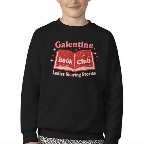 Galentine Book Club Youth Crewneck Sweatshirt - Bookorys AU