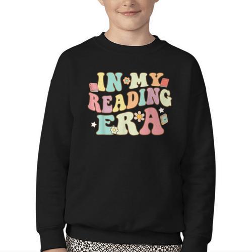Groovy In My Reading Era Read Book Reader Reading Youth Crewneck Sweatshirt - Bookorys