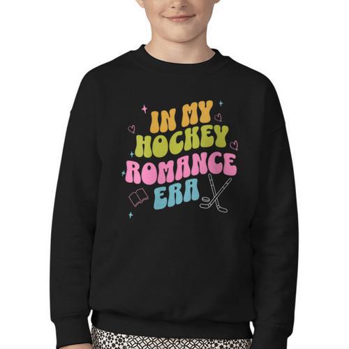 In My Hockey Romance Era Hockey Romance Reader Book CLub Youth Crewneck Sweatshirt - Bookorys DE