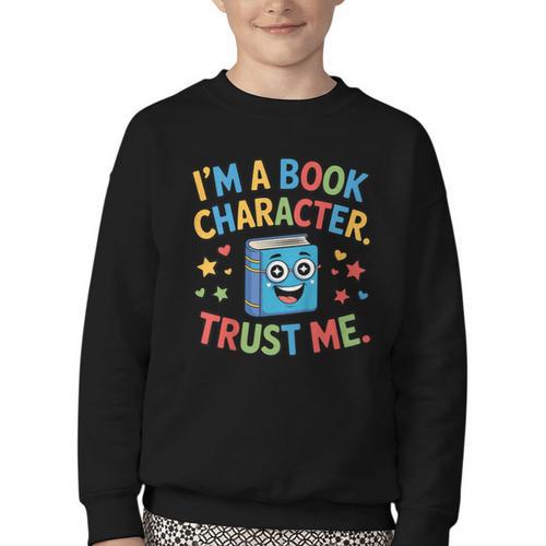 I'm a Book Character Costumes For Kids Storybook Character Youth Crewneck Sweatshirt - Bookorys AU