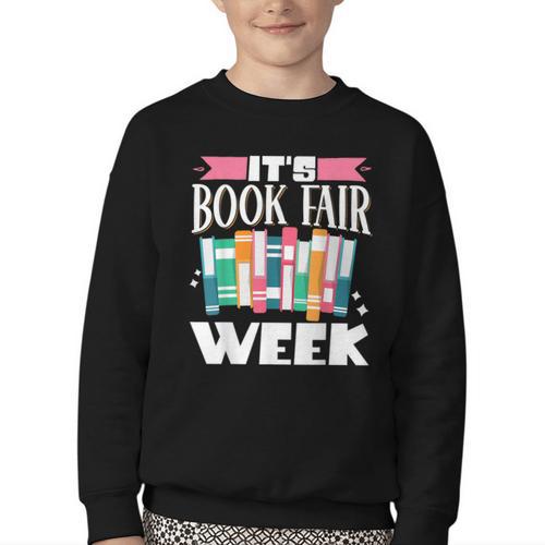 It's Book Fair Week Youth Crewneck Sweatshirt - Bookorys