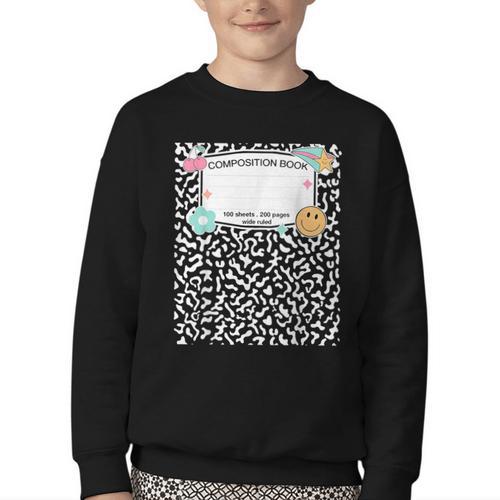 Matching Group Halloween Teacher Composition Book Notebook Youth Crewneck Sweatshirt - Bookorys AU