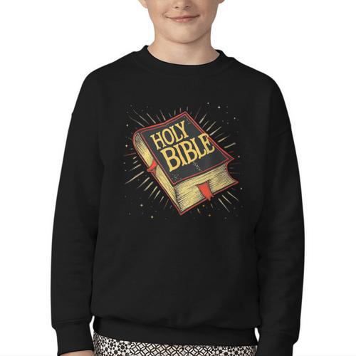 Nice Holy Book Costume For Bible Lovers Youth Crewneck Sweatshirt - Bookorys UK