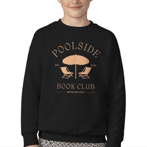 Poolside Book Club Summer Reading Book Lover Swimming Shirt For Men Women Youth Crewneck Sweatshirt - Bookorys UK