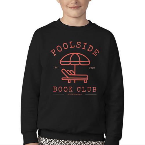 Poolside Book Club Summer Reading Book Lover Swimming Shirt Men Women Youth Crewneck Sweatshirt - Bookorys DE