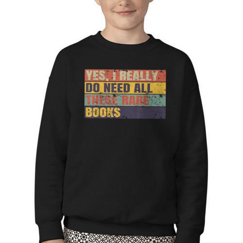 Rare Book Collector Antiquarian Antique Books Collecting Youth Crewneck Sweatshirt - Bookorys CA