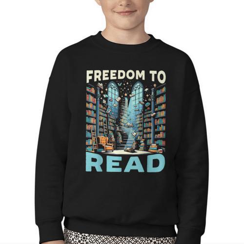 Read Banned Books Bookworm Book Lover Reading Literature Youth Crewneck Sweatshirt - Bookorys