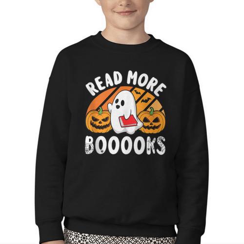 Read More Books Teacher Halloween Men Women Youth Crewneck Sweatshirt - Bookorys AU