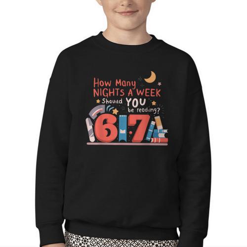 Reading 67 Meme English Teacher 67 Book Lover Humor Youth Crewneck Sweatshirt - Bookorys