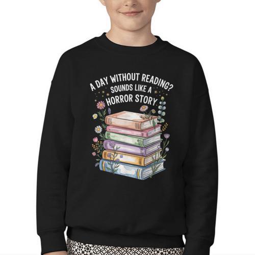 Reading Book Lover Humor For Readers And Bookworms Youth Crewneck Sweatshirt - Bookorys