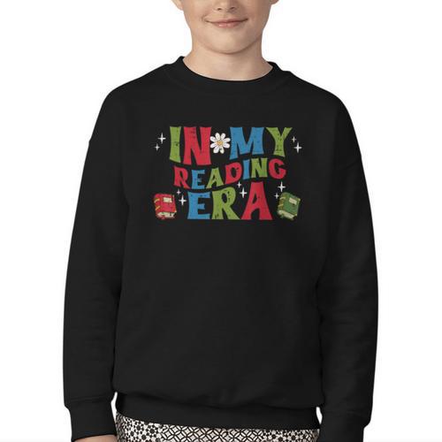 In My Reading Era Read Book Librarian Teacher Men Women Kids Youth Crewneck Sweatshirt - Bookorys AU