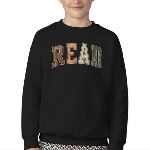 Reading Tee Read Books Teacher Librarian Book Lover Bookworm Youth Crewneck Sweatshirt - Bookorys
