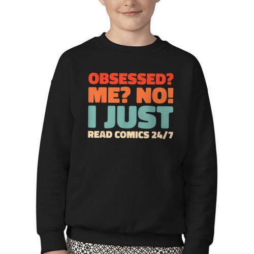 Retro Superheroes Art Graphic Novels Vintage Comic Books Youth Crewneck Sweatshirt - Bookorys CA