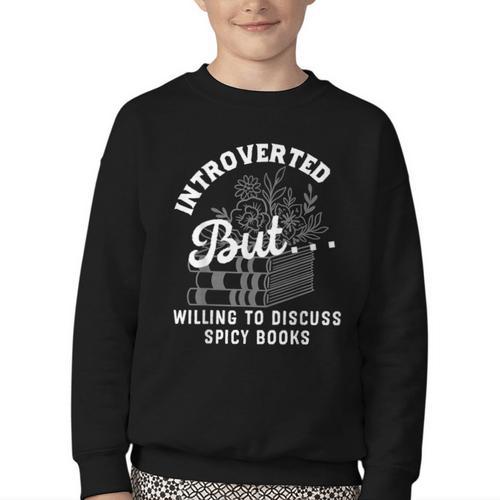 Romance Reader Spicy Book Merch Book Lovers Bookish Women Youth Crewneck Sweatshirt - Bookorys