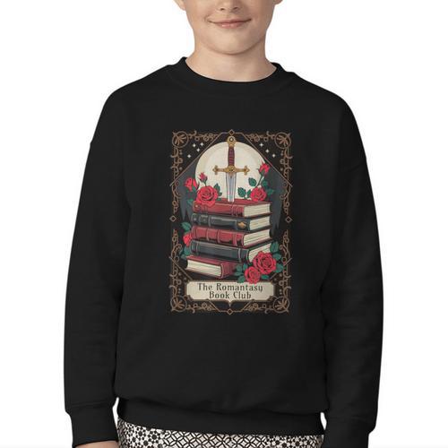 Romantasy Book Club Tarot Card Youth Crewneck Sweatshirt - Bookorys CA