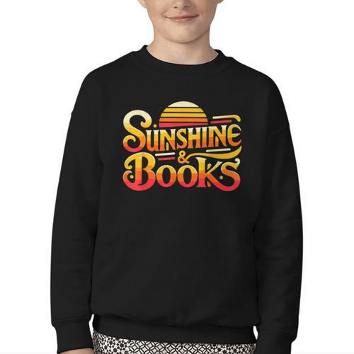 Sunshine & Books For Bookworm Summer Reading Youth Crewneck Sweatshirt - Bookorys CA