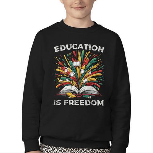 History Book Education Freedom Teacher Women Men Kids Youth Crewneck Sweatshirt - Bookorys CA