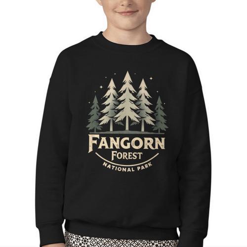 Vintage Fangorn Forest National Park Bookworms Saying Retro Youth Crewneck Sweatshirt - Bookorys CA