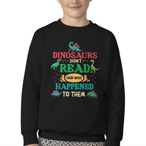 Vintage Librarian Book Reader Library Book Reading Youth Crewneck Sweatshirt - Bookorys