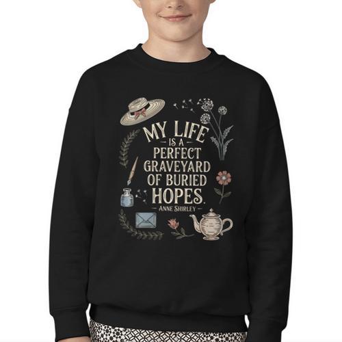 Women's Dramatic Book Lover Quote Youth Crewneck Sweatshirt - Bookorys
