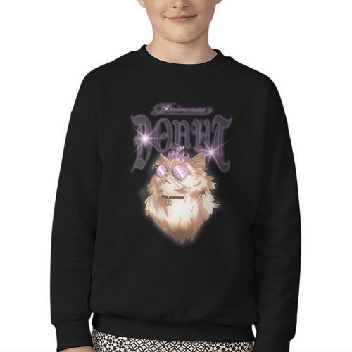 Women's Dungeon Crawler Carl Airbrushed Princess Donut Series Book Youth Crewneck Sweatshirt - Bookorys DE