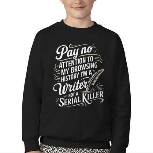 Women's I'm A Book Writer Author Book Writing Novelist Youth Crewneck Sweatshirt - Bookorys