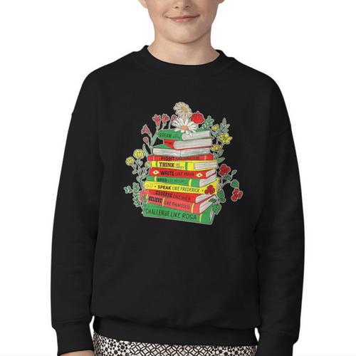 Women's History Month Black History Shirts Book Lover Teacher Youth Crewneck Sweatshirt - Bookorys
