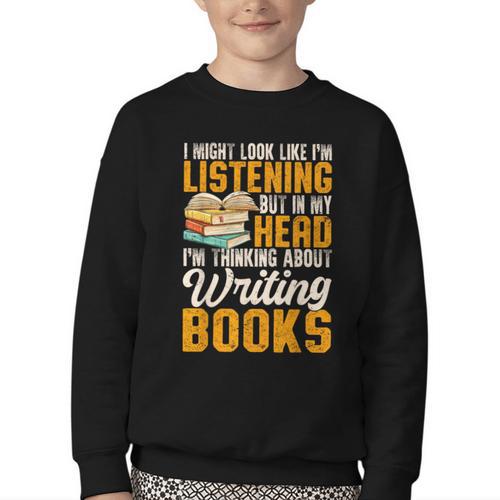 Writer Book Published Author Writers Men Women Youth Crewneck Sweatshirt - Bookorys