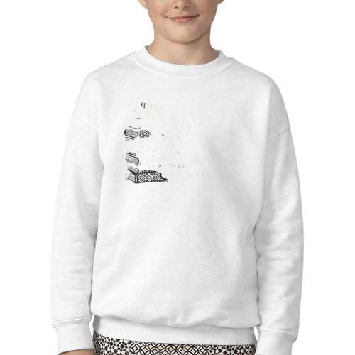 Boho Book Just A Girl Who Loves Books And Coffee Youth Crewneck Sweatshirt - Bookorys DE