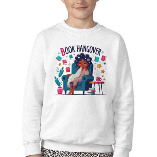 Book Lover Graphic Tee Book Hangover Premium Tri-Blend Youth Crewneck Sweatshirt - Bookorys