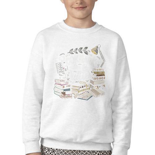 Bookmarks Are For Quitters Book Lovers Reading Youth Crewneck Sweatshirt - Bookorys CA
