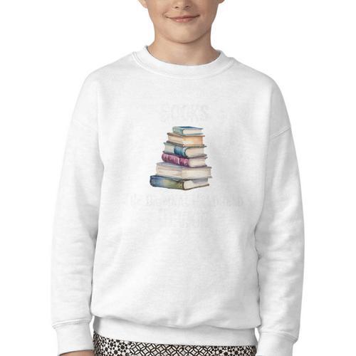 Books The Original Handheld Device Book Librarian Premium Youth Crewneck Sweatshirt - Bookorys