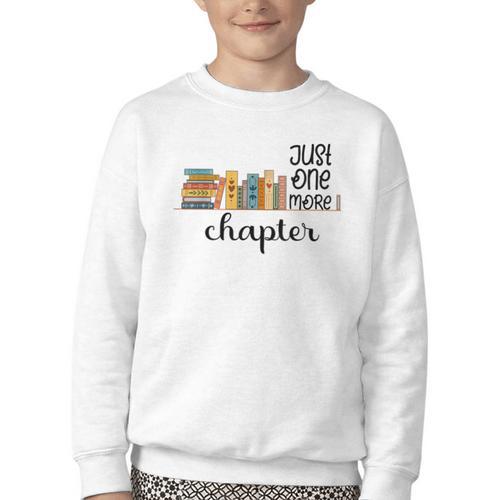 Bookworm Woman Reading Fiction Novels Library Book Store Youth Crewneck Sweatshirt - Bookorys UK