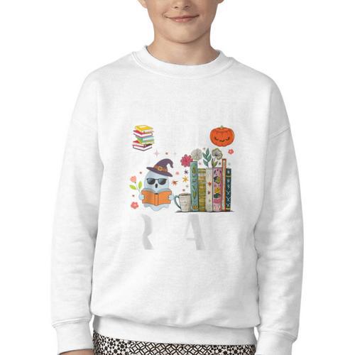 Carve Out Time To Read Halloween Ghost Books Raglan Baseball Tee Youth Crewneck Sweatshirt - Bookorys AU