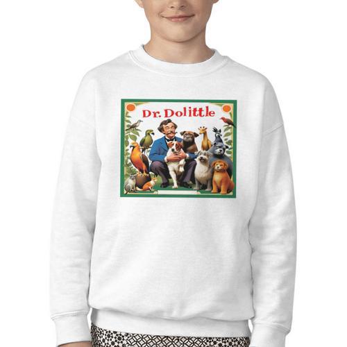 Dr Dolittle Children's Book Cover Premium Tri-Blend Youth Crewneck Sweatshirt - Bookorys