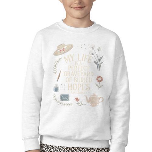 Dramatic Book Lover Quote Youth Crewneck Sweatshirt - Bookorys DE