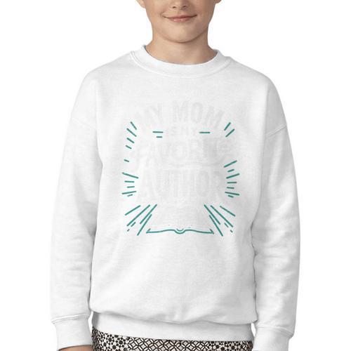 My Mom Is My Favorite Author Book Lover Premium Youth Crewneck Sweatshirt - Bookorys UK
