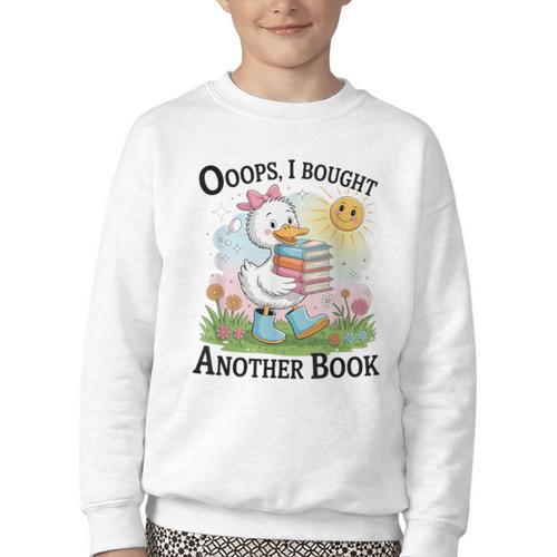 Oops I Bought Another Book Duck Sunshine Youth Crewneck Sweatshirt - Bookorys