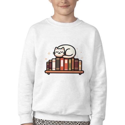 Read More Banned Books Reader Cat Lover Librarian Freedom Youth Crewneck Sweatshirt - Bookorys AU