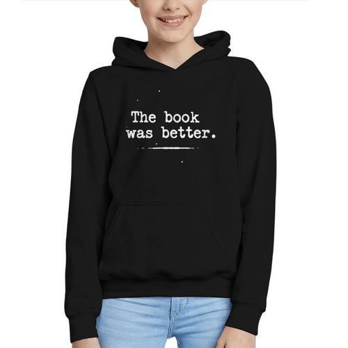 Author Typewriter The Book Was Better Graphic Youth Hoodie - Bookorys DE