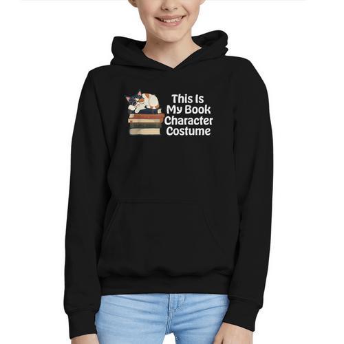 This Is My Book Character Costume Cat Men Women Kids Reading Graphic Youth Hoodie - Bookorys