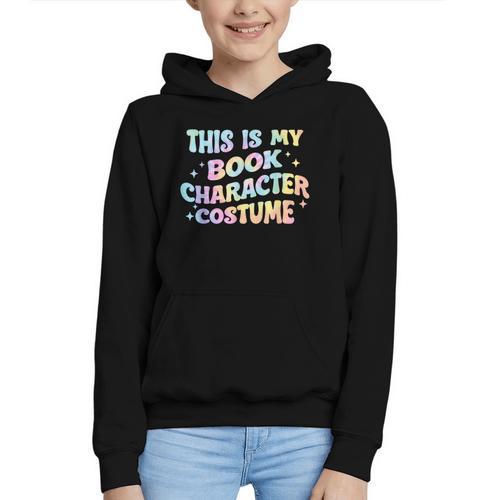 This Is My Book Character Costume Book Lover Groovy Graphic Youth Hoodie - Bookorys DE