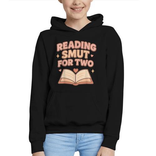 Book Lover Pregnancy Announcement Reveal Smut Graphic Youth Hoodie - Bookorys CA