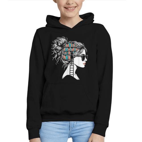 Bookworm Book Nerd Librarian Bookish Librarian Graphic Youth Hoodie - Bookorys