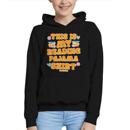 Bookworm This Is My Reading Pajama Book And Pajama Graphic Youth Hoodie - Bookorys