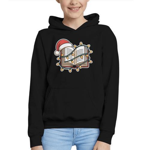 Christmas Book Festive Holiday Xmas Graphic Youth Hoodie - Bookorys DE